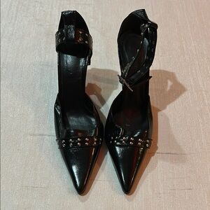 Black Studded Women's Heels